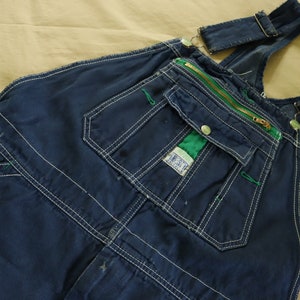 Liberty Dark Denim Bib Overalls / Dungarees- Denim Overalls 40 inch waist - Denim Farmer Overalls - Denim Artist Overalls