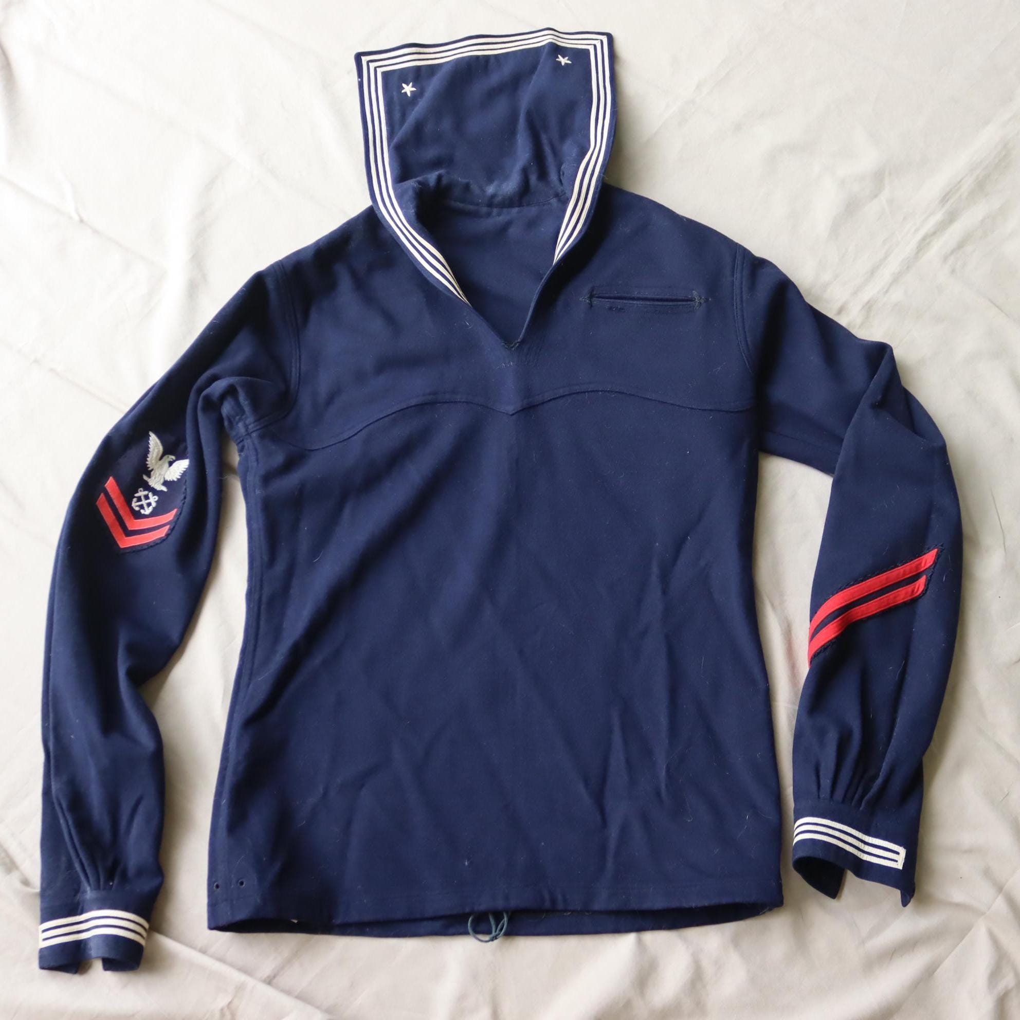 World War II Naval Uniform Shirt - Vintage US Navy Wool Uniform