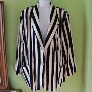 ジャケット・アウター 90s Minimal Stripe Tailored Jacket 90s Pinstripe Jacket - Etsy