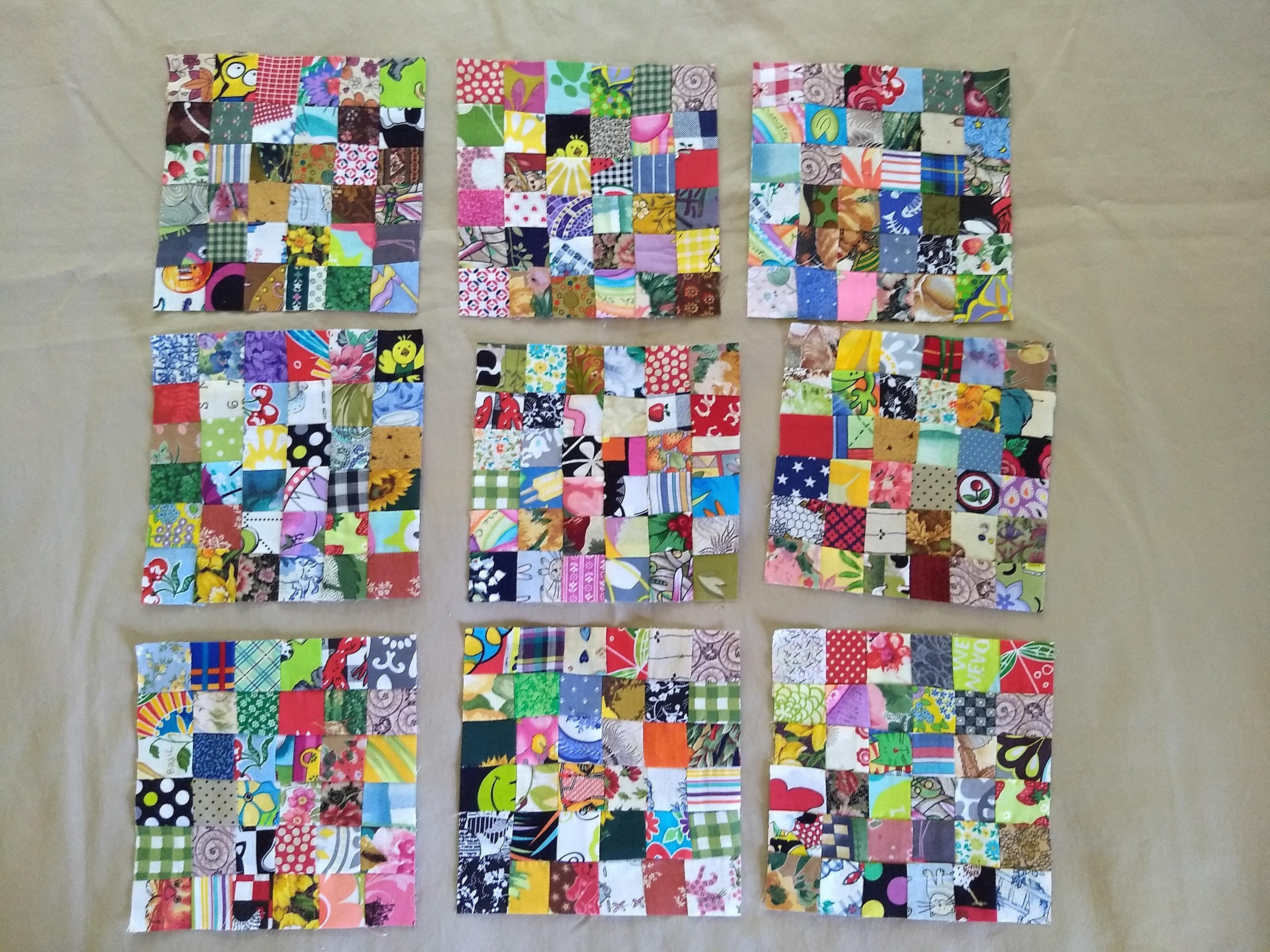 Precut Quilt Squares 9 X 9 Blocks Fabric Sewing Some Stains 🔴