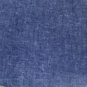 70s Blue Double Knit Fabric - Vintage Blue and White Print Polyester Double Knit for retro clothing or patchwork  denim printed polyester double knit