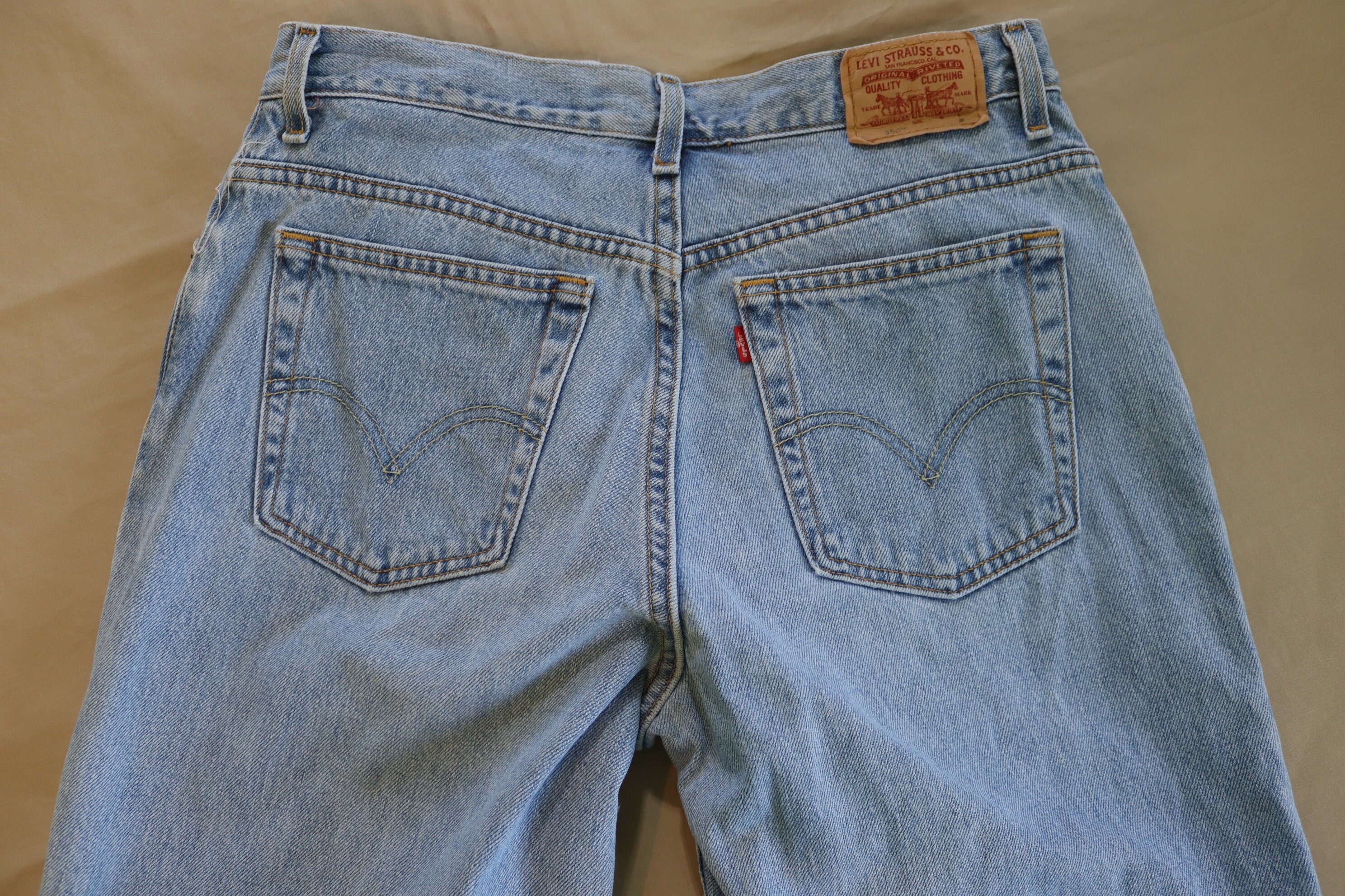 levi's back zipper jeans