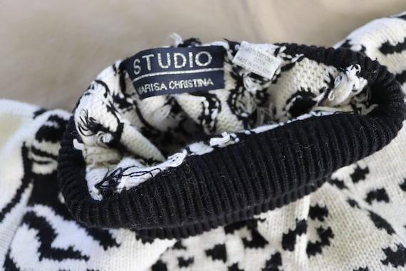 Black & White Leopard and Zebra Cotton Sweater - … - image 8
