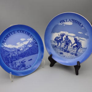 Oklahoma or Colorado Souvenir Plate / Collector Plate - State Souvenir Collectible Plates - State Memorabilia Collector