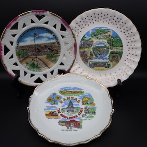 Grand Canyon or Rock City or Kansas Souvenir Plate / Collector Plate -Collectible State Souvenir Plates  - State Souvenir Collector Gift