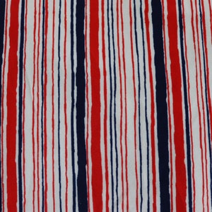 70s/80s Red, White, Blue Stripe Knit Fabric - Vintage Lighweight Striped Knit Fabric in Red, White, and Blue