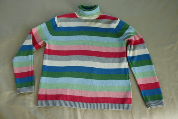 Striped Cotton Pullover Sweater by Pendleton - Tu… - image 2