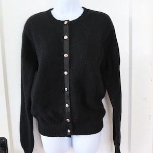 トップス 60s vintage black cardigan 1960s Black Cardigan - Etsy