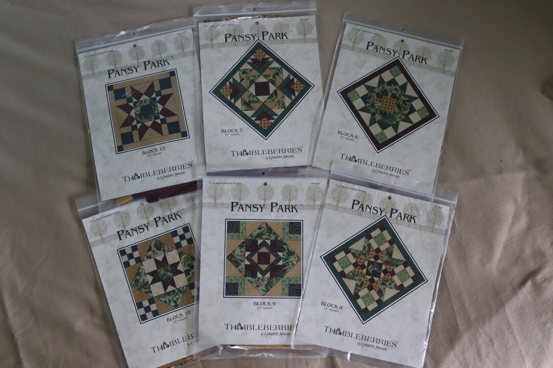 Pansy Park Quilt Patterns and Fabric by Thimbleberries Block 6, 7, 8, 9