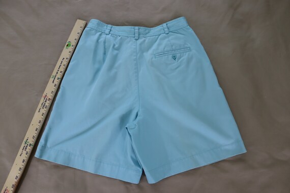 Aqua/Turquoise High Rise Pleated Shorts by Liz Cl… - image 7