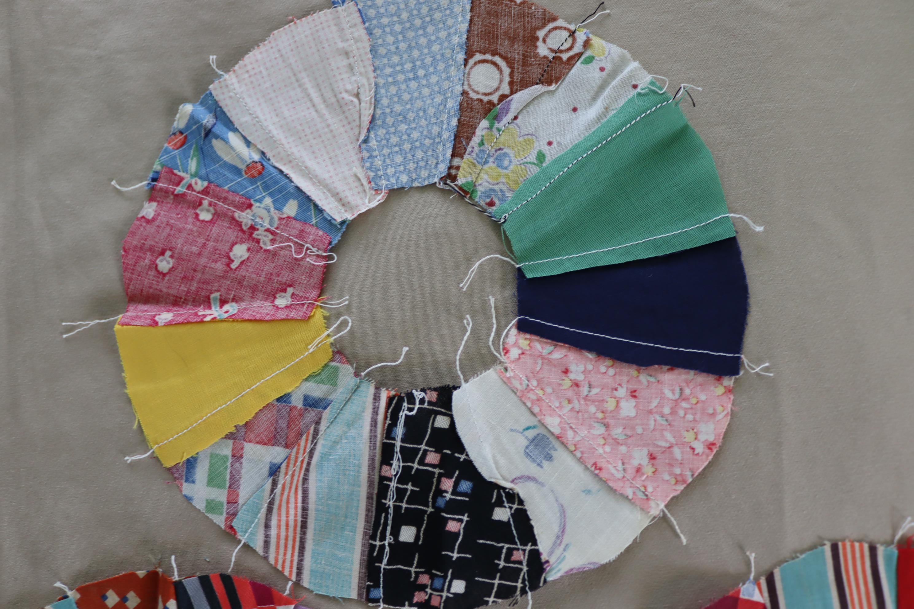 50年代/60年代のドレスデンプレートキルトブロック5個 - ヴィンテージ