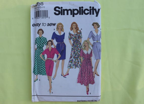 90s Fit and Flare Dress Pattern - Vintage Easy to Sew Shirt Dress Pattern -90s Big Collar Dress Pattern - 90s Power Dress Simplicity 8358 - Etsy 90s Fit and Flare Dress Pattern - Vintage Easy to Sew Shirt Dress Pattern -90s Big Collar Dress Pattern - 90s Power Dress Simplicity 8358 - Etsy