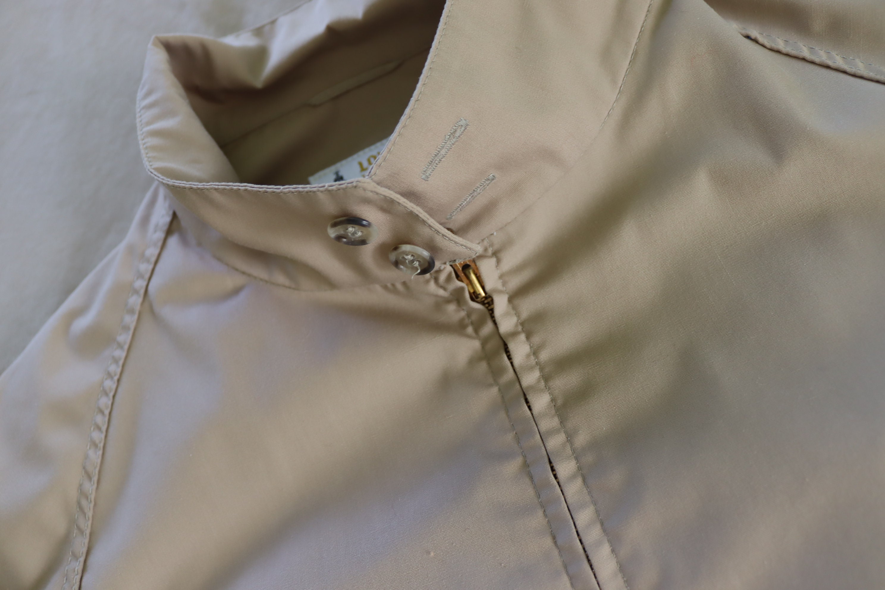Men's Lightweight Khaki Zipperjacket by London Fog - Vintage Men's Lightweight Khaki Zipperjacket by London Fog - Vintage