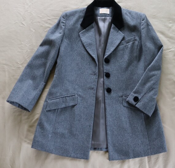 Pendleton Gray Wool Riding Jacket - Long Gray Woo… - image 4