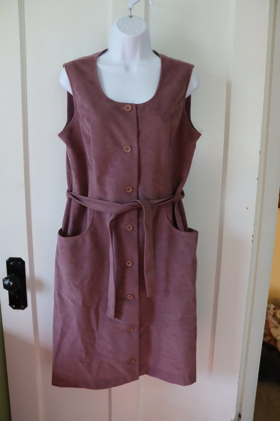 Soft Purple A-Line Jumper Dress - Handmade; Vintag