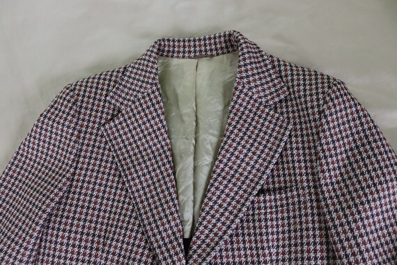 Men’s Houndstooth Plaid Wide Collar Jacket or Spo… - image 4