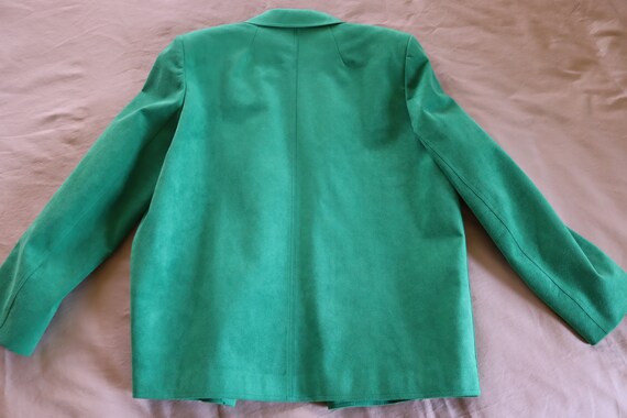 Green Ultrasuede Blazer - 70s/80s washable Ultras… - image 7