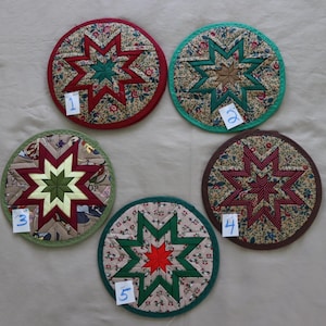 Agarraderas de cocina hechas a mano; agarraderas con patrón de estrella doblada o estrella Amish: ¡el regalo perfecto para la anfitriona!