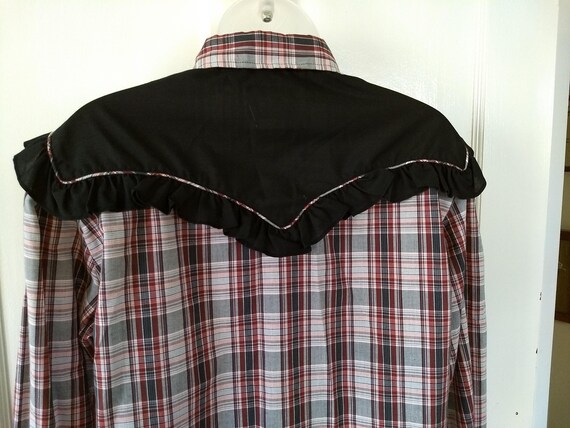 Western / Cowgirl Ruffled Blouse in Black, Red, W… - image 7