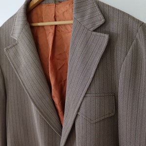 70s/80s Men’s Herringbone Plaid Wide Lapel Sports Coat - Groovy Western-style Blazer size 42 for retro style - Vintage Plaid Sports Coat