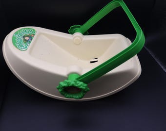 Porte-poupée Cabbage Patch vintage - Porte-poupée en plastique pour enfants avec écusson de choux par Coleco