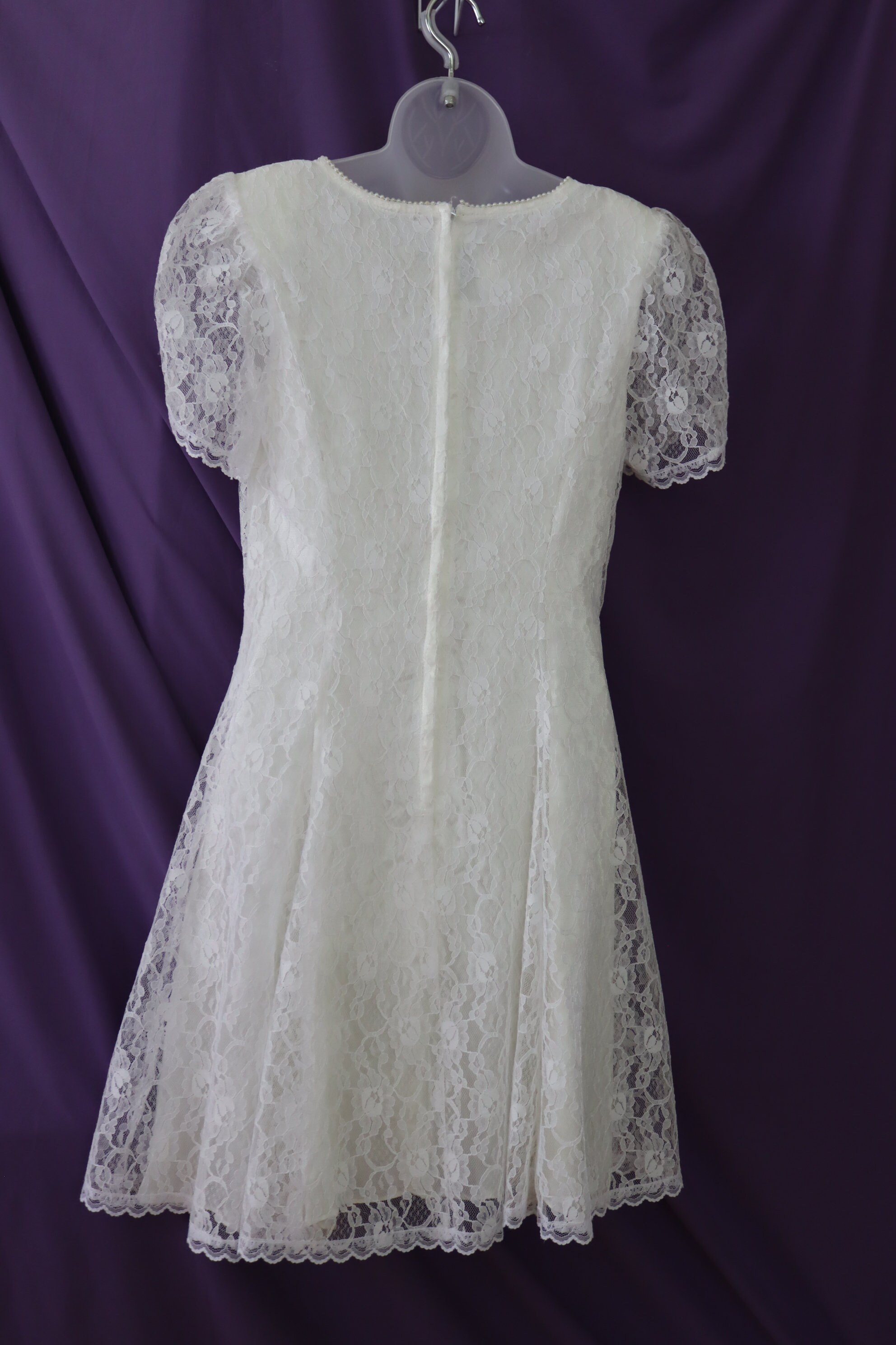 Vintage Gunne Sax Ivory Lace Dress by Jessica Mcclintock - 80s Gunne ...
