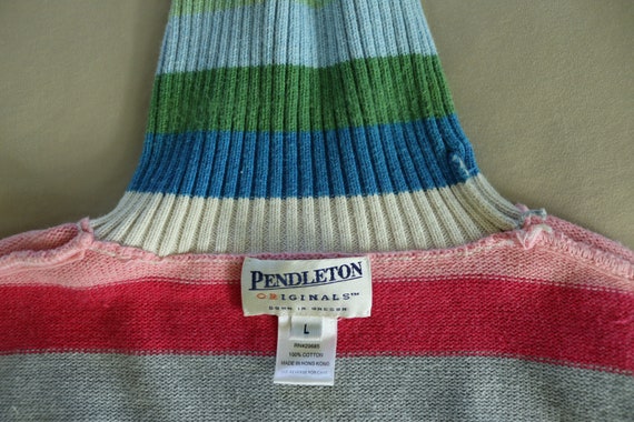 Striped Cotton Pullover Sweater by Pendleton - Tu… - image 8