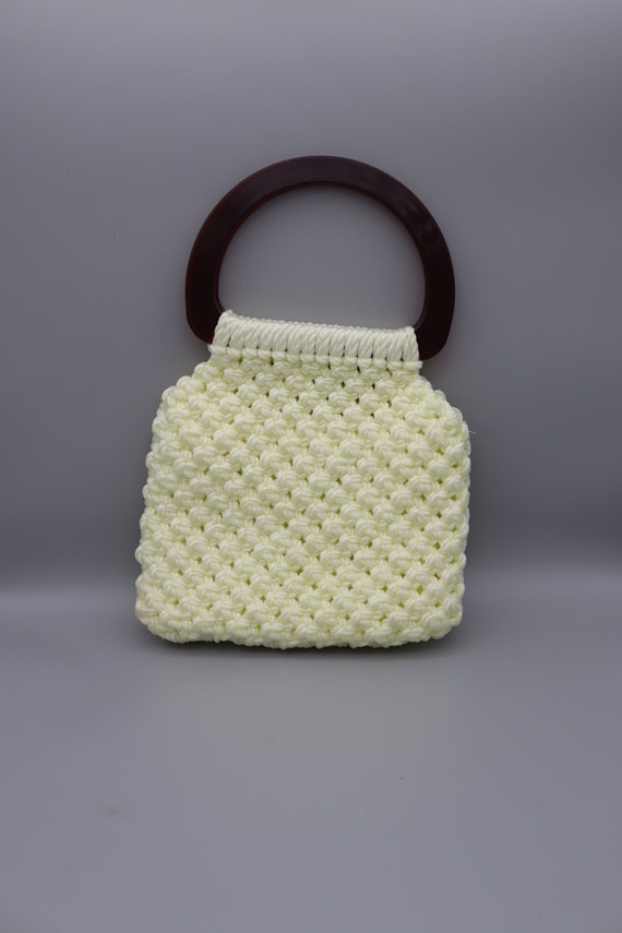 1970s Macrame Purse / Handbag - handmade and like 
