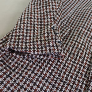 Mens Houndstooth Plaid Wide Collar Jacket or Sports Coat from 60s or 70s image 5