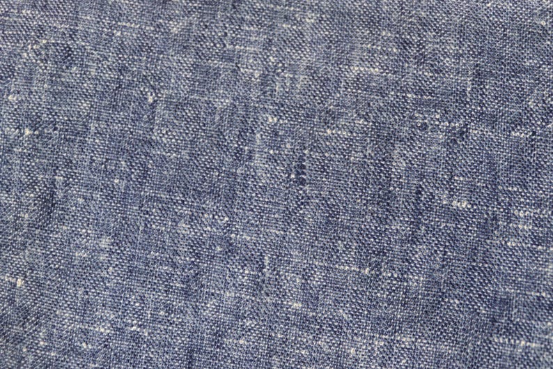 70s Blue Double Knit Fabric - Vintage Blue and White Print Polyester Double Knit for retro clothing or patchwork image 5