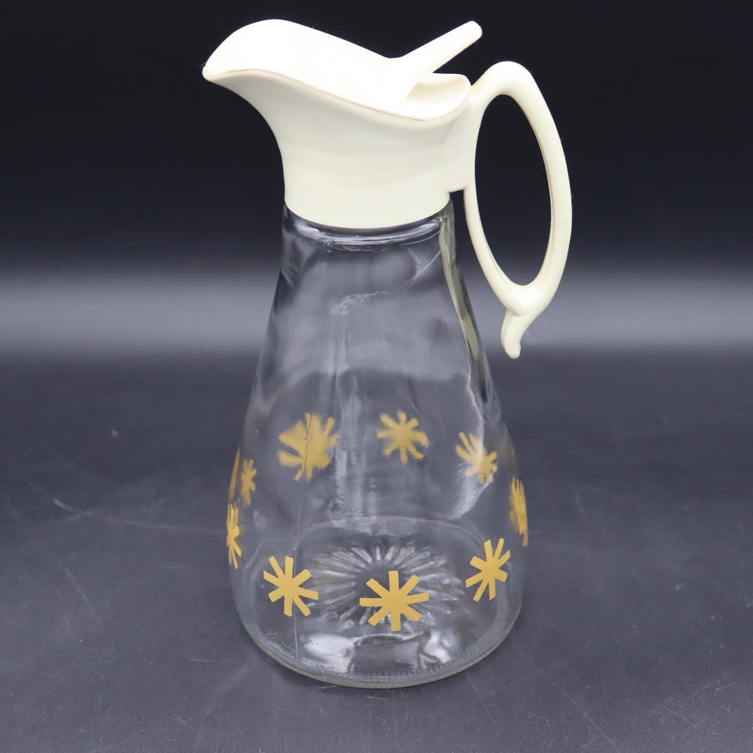 Syrup Atom Vintage Syrup Dispenser - 60s Log Cabin Syrup Pitcher With Lid for ...