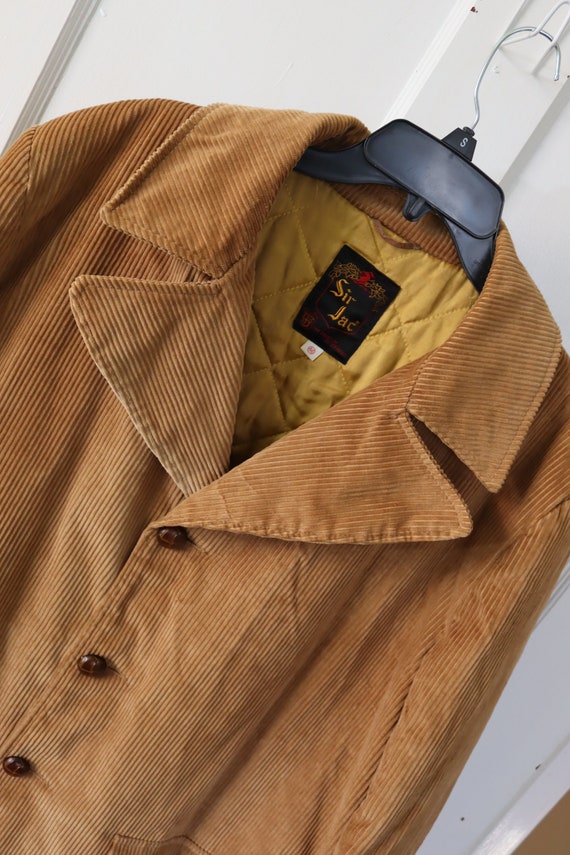 1970s Wide Lapel Brown Corduroy Coat by Sir Jac Si