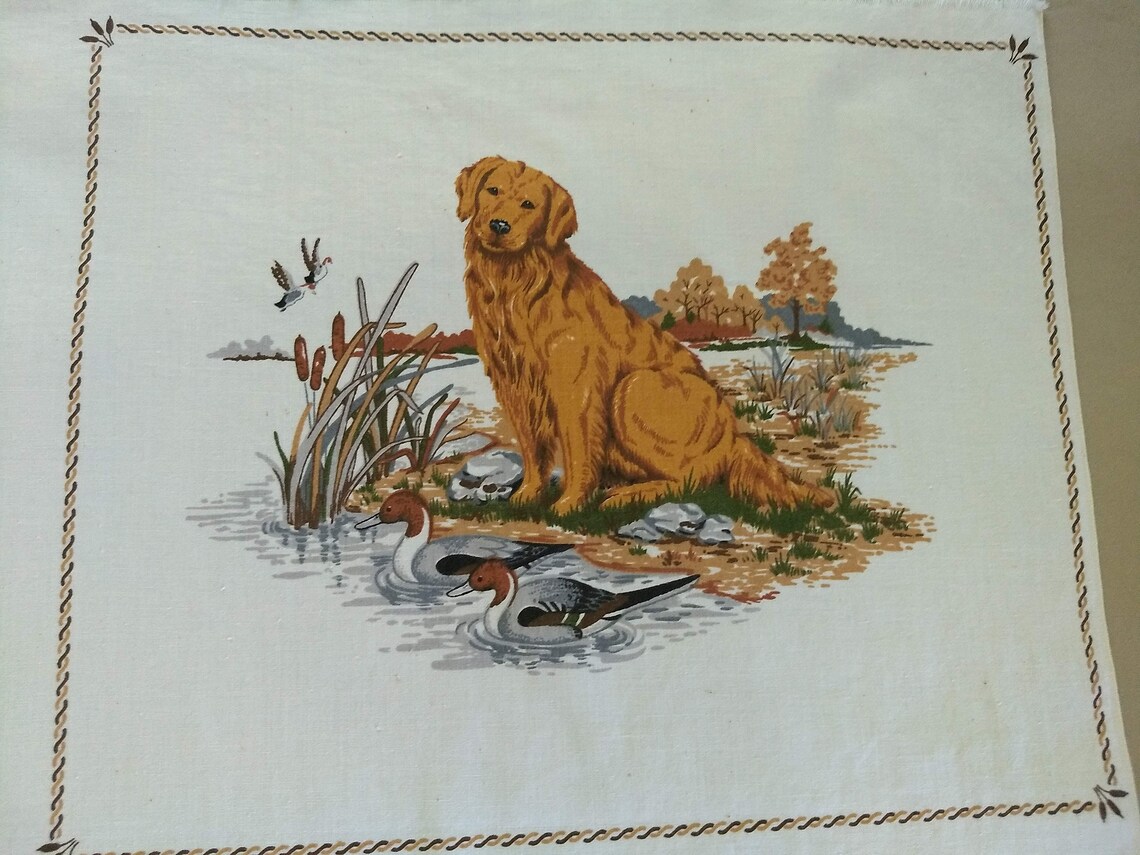 Hunting Dog Pillow Panel /Fabric Panel with 6 different dog Etsy