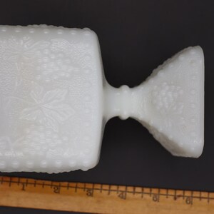 Vintage Milk Glass Pedestal Vases - Grapes Milk Glass Vase, Eight-Sided Milk Glass Pedestal Vase, Moon and Stars Milk Glass Pedestal Bowl image 8