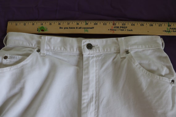 1980/1990s High Waisted / High Rise White Denim J… - image 5