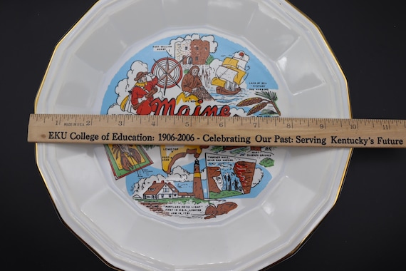 州のお土産コレクションプレート - メイン州のお土産プレート
