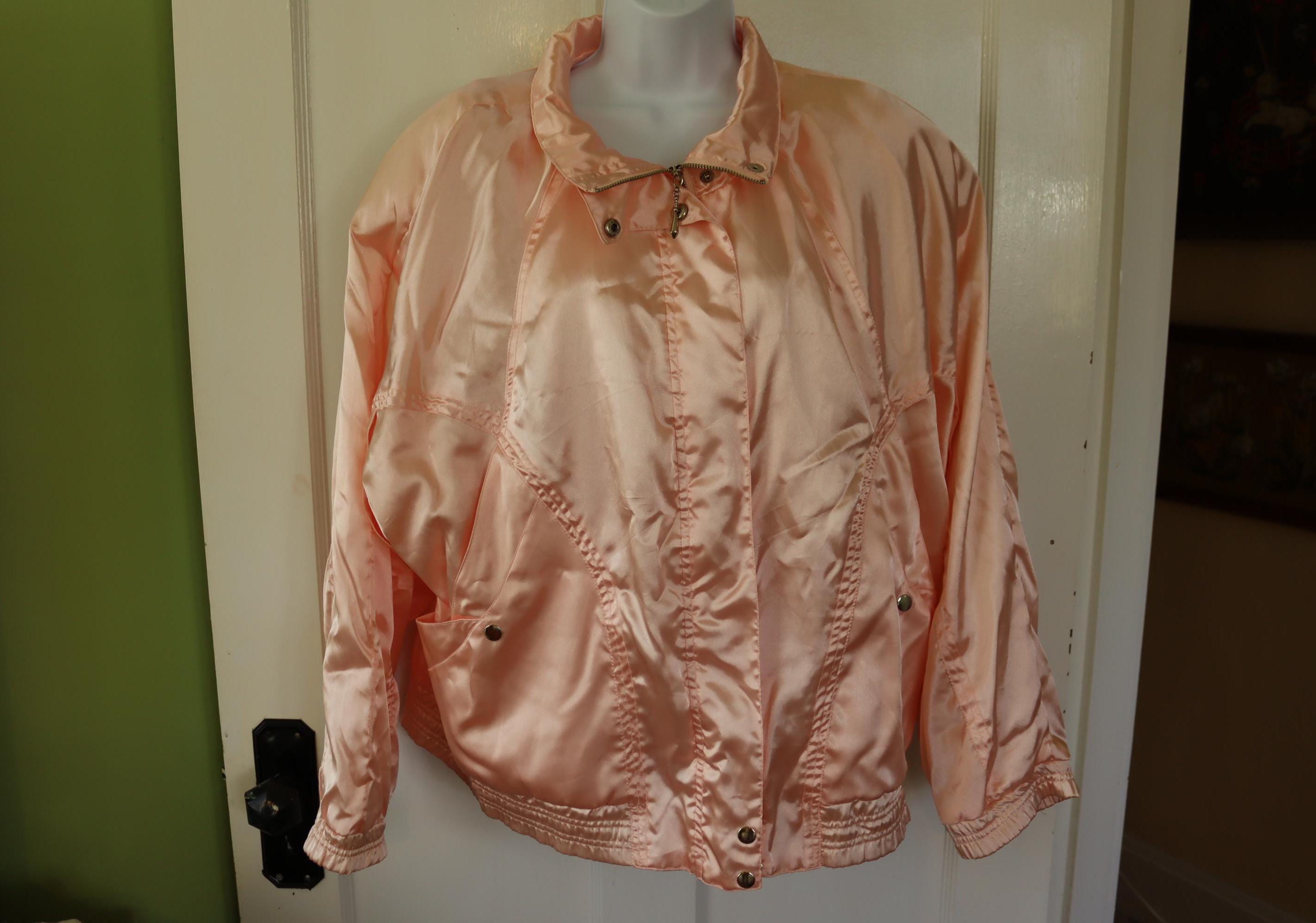 Adidas pink satin bomber jacket deals