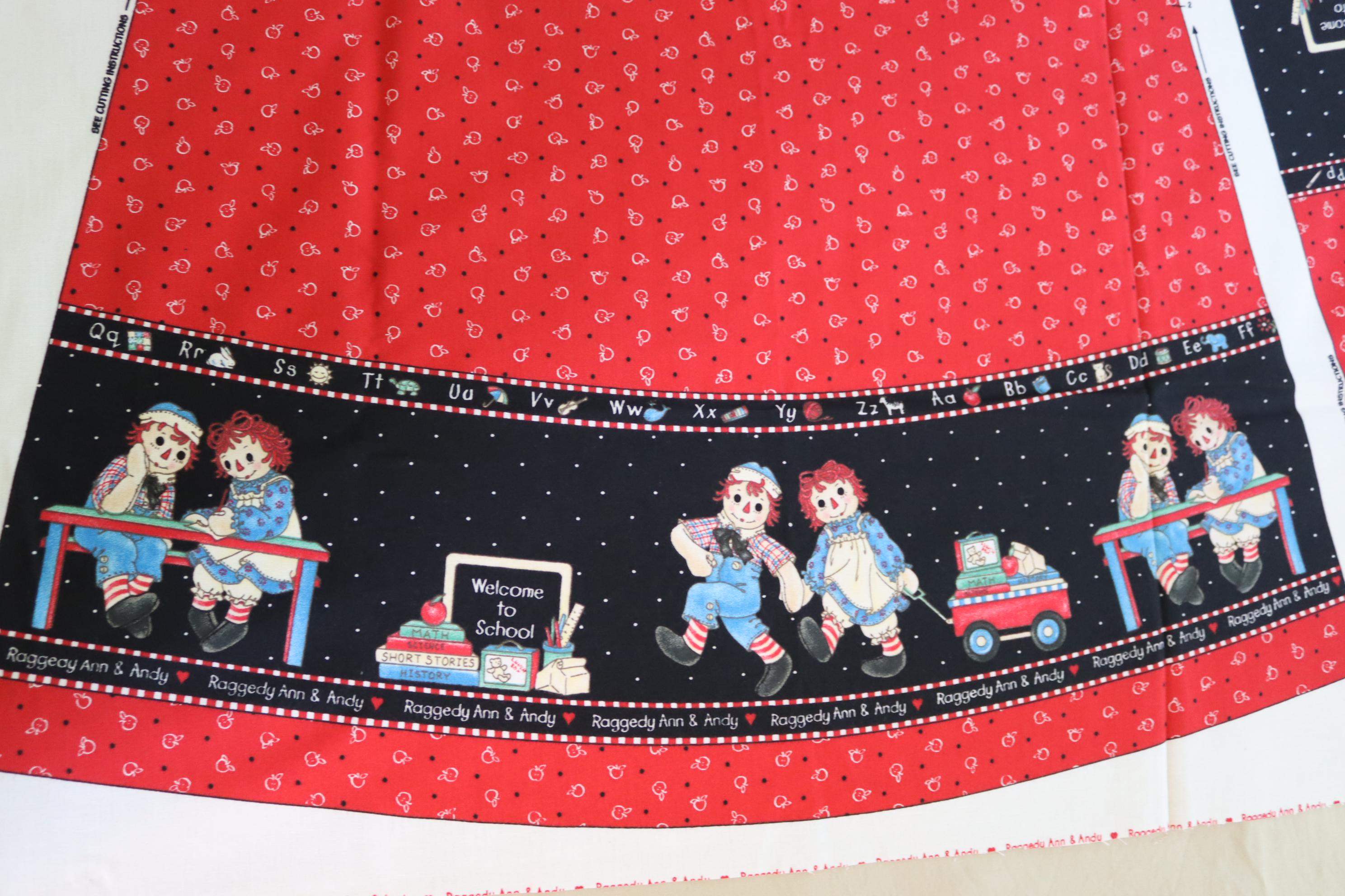 【超希少】RAGGEDY ANN & ANDYヴィンテージベビードレス Raggedy Ann and Raggedy Andy Back to School Girl's Jumper Dress