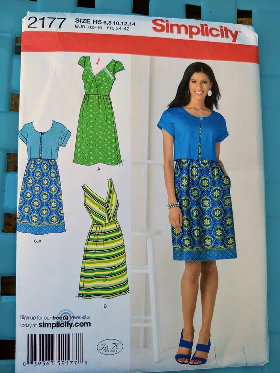 short jacket dress pattern Vogue Easy Oversize Short Jacket and Princess Seam Dress