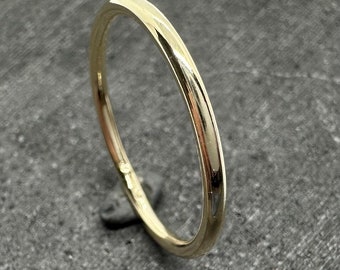 9ct Gold Stacking Ring | Solid Gold | Recycled | 1.5mm Diameter | Hallmarked | Handmade in the UK