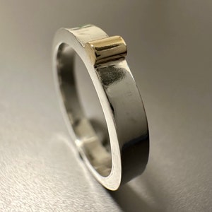 9ct Gold and Sterling Silver Ring | 9ct | 925 | Heavy Band | Recycled Material | Handmade in the UK