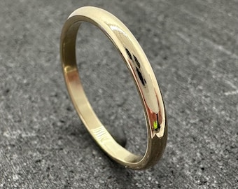 Fede Nuziale A Forma Di D In Oro Giallo 9 Carati Su Misura, Con - Foto 7