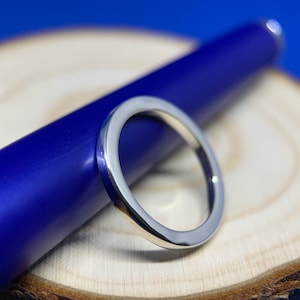Quadratischer Stacker Ring aus Sterling Silber poliert