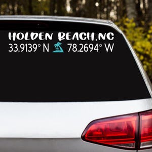 Latitude and longitude coordinates beach decal stickers -Beach decals for cars and trucks, Water bottle Tumbler Decals, Beach Vibes Laptop