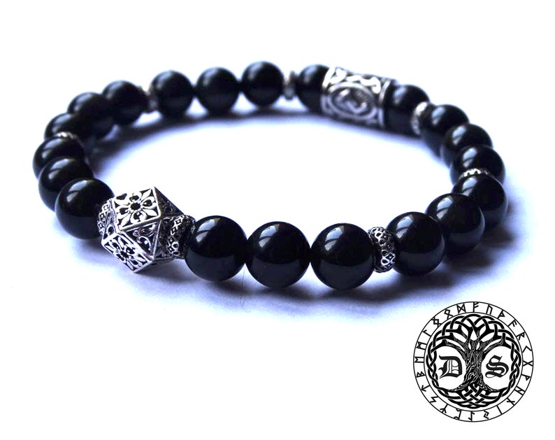 Magic Sterling Jera Futhark Healing Viking Rune Bracelet Protection