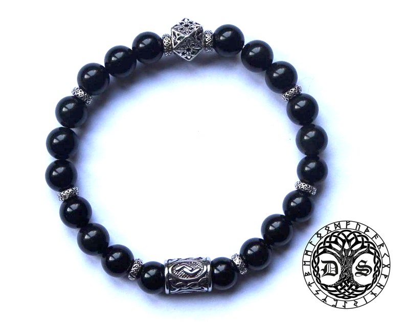 Magic Sterling Jera Futhark Healing Viking Rune Bracelet Protection