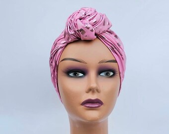 Turbante para mujer, gorro con nudo ajustable de diseño vintage, turbante preatado, turbante para quimioterapia, gorro para alopecia, gorro turbante, regalo para ella, tocado