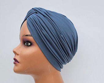 Turbante para mujer, turbante vintage de jersey suave, turbante preatado, turbante para quimioterapia, gorro para alopecia, gorro turbante, regalo para ella, regalo para quimioterapia