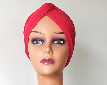 Turbante, turbante de algodão estilo vintage, turbante para mulheres, chapéu, gorro, chapéu para quimioterapia, capa para alopecia, lenço de cabeça retrô/boho, presente para ela