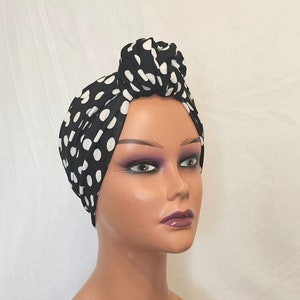 Pretied Turban for women,Vintage style adjustable knot turban headwrap,pre tied Beanie headwear, chemo alopecia hat,gift for chemo,hairscarf